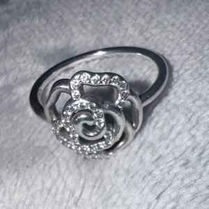 Pandora Shimmering Rose Ring